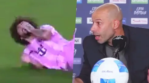 Mascherano se molestó por la agresión que recibió Falcón.