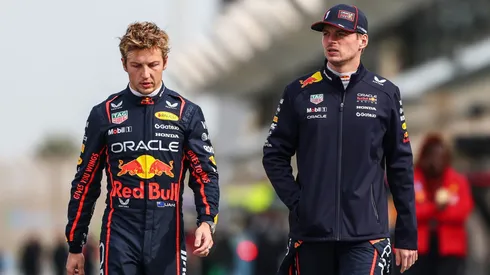 Liam Lawson y Max Verstappen