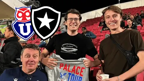 Hinchas del Crystal Palace en la barra de Botafogo contra la U.