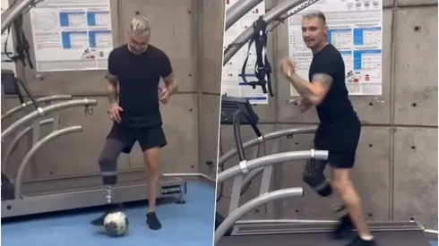 Cristóbal Campos se atrevió a jugar con una pelota.