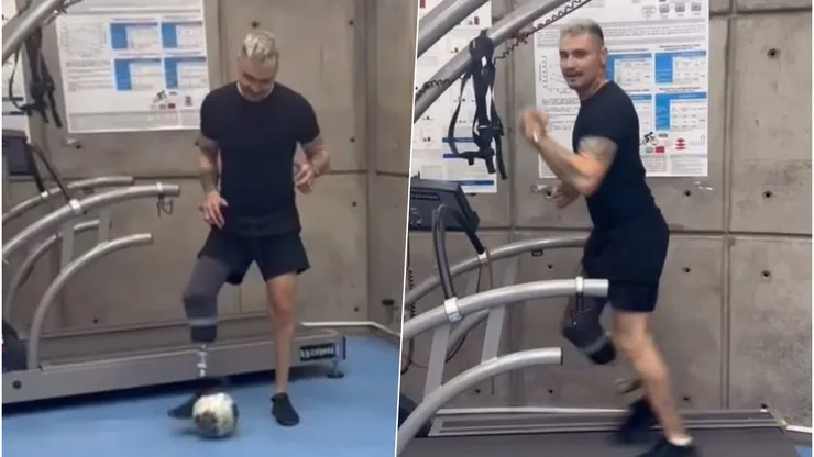 Cristóbal Campos se atrevió a jugar con una pelota.