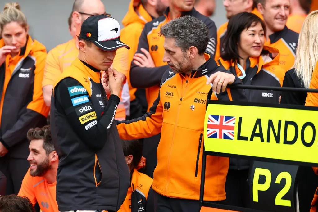 Lando Norris tras quedar segundo en el GP de Japón 2025 (Getty Images).