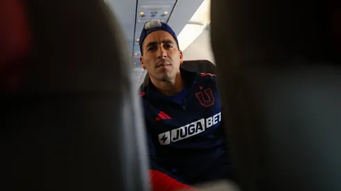 Leandro Fernández en el viaje a Argentina por Copa Libertadores.