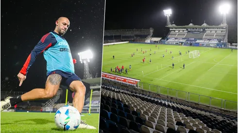U de Chile entrenó en la cancha de Gimnasia en La Plata.