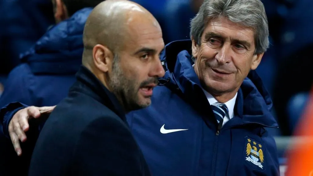 Pellegrini junto a Pepe Guardiola