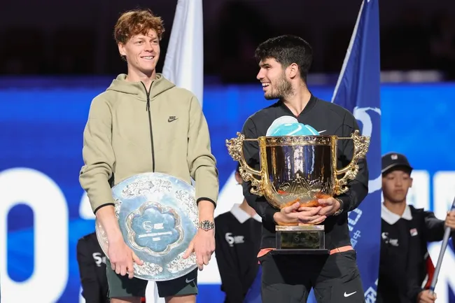 Jannik Sinner y Carlos Alcaraz (Getty Images).