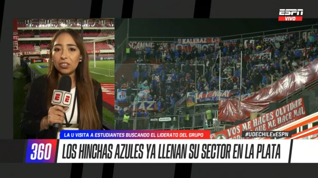 El reporte desde el mismo estadio por parte de ESPN. Foto: ESPN Chile.