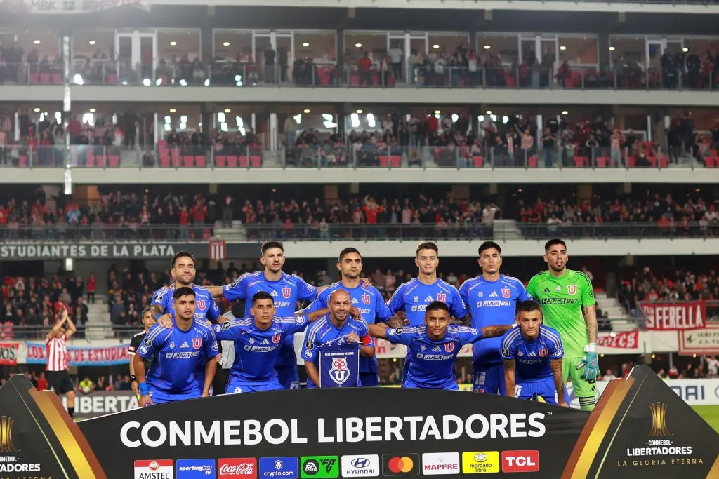 La U fue hasta Argentina a desafiar a Estudiantes de La Plata y dejar así la tabla de posiciones de Copa Libertadores. Foto: Photosport.