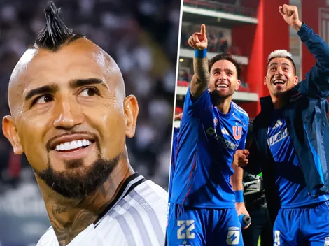 Vidal se tiñe de azul y felicita a la U por su triunfo en la Libertadores