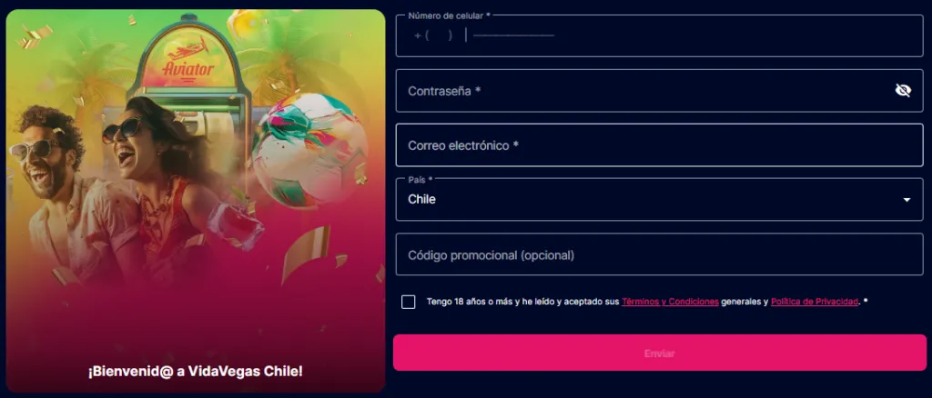 Código promocional Vida Vegas