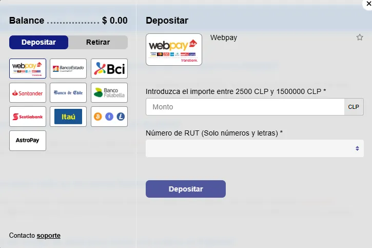 Captura realizada desde Rojabet el 11/04/2025