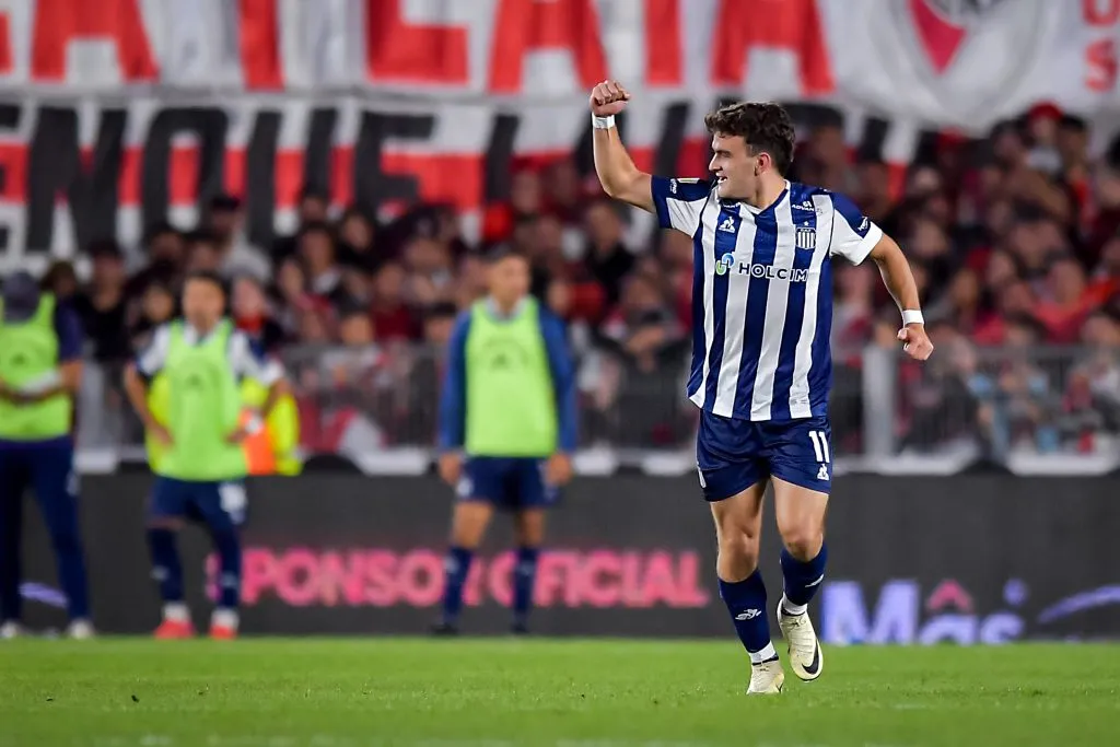 Una imagen más del festejo de Depietri en Núñez. (Marcelo Endelli/Getty Images).