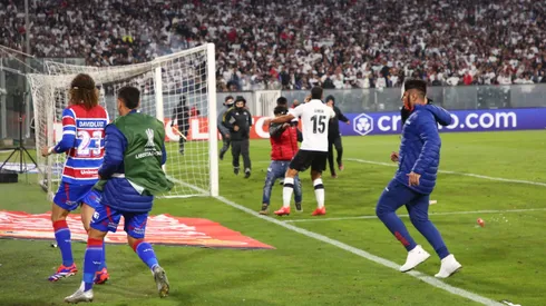 Emiliano Amor durante los incidentes en la Copa Libertadores.