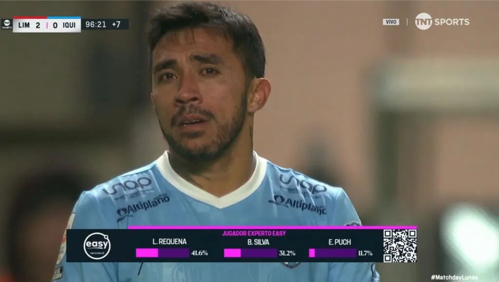 El rostro de Edson Puch habla por todos los fanáticos y fanáticas de Deportes Iquique. (Captura TNT Sports).