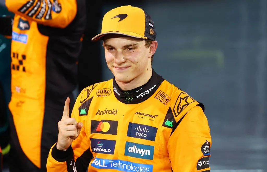Oscar Piastri celebra su victoria en el GP de Baréin de la F1 (Getty Images).