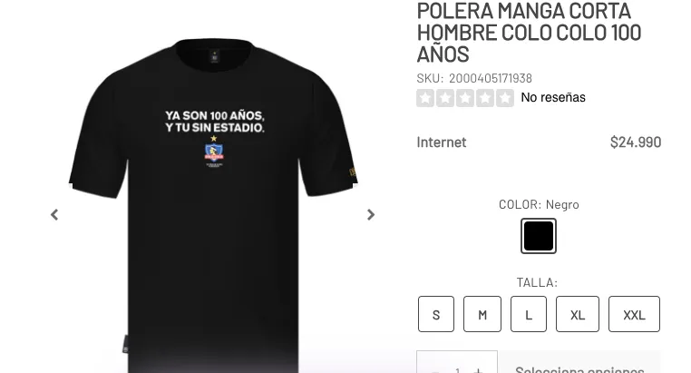 La polémica polera ya está a la venta en grandes tiendas