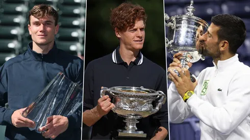Jack Draper, Jannik Sinner y Novak Djokovic