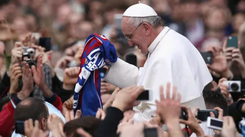 Tras ganar la única Copa Libertadores de su historia, el plantel de San Lorenzo visitó al Papa Francisco.