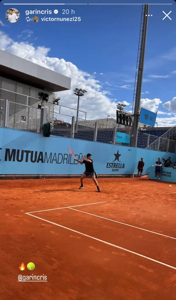 Cristian Garin en Instagram.