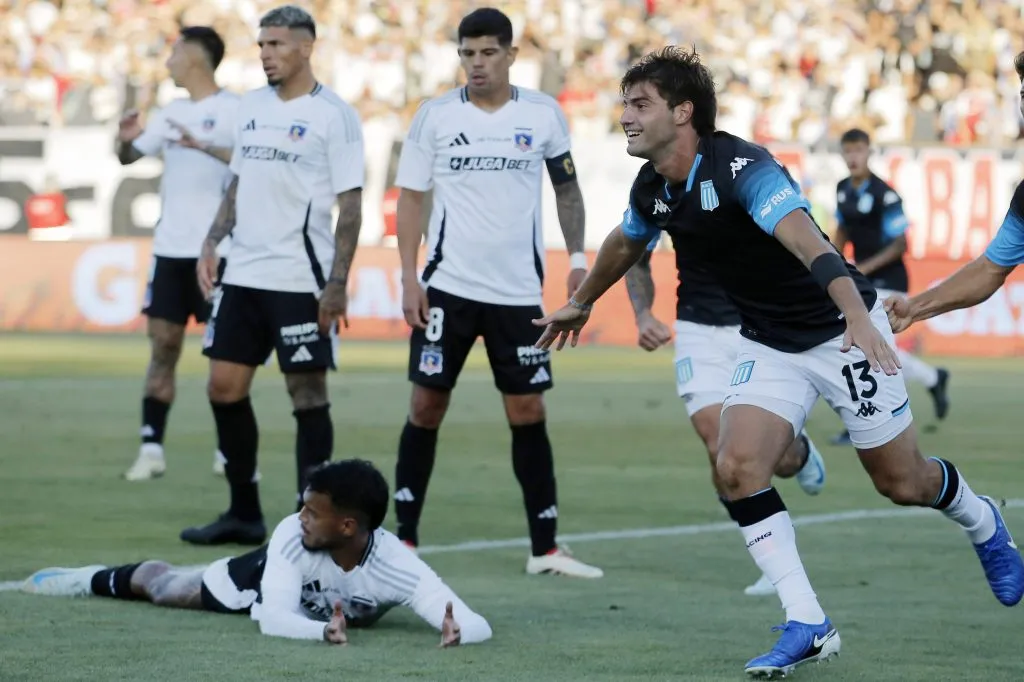Santiago Sosa celebró así el gol que le anotó al Cacique en un amistoso. (Javier Torres/Photosport).