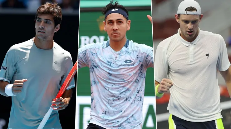 Cristian Garin, Alejandro Tabilo y Nicolás Jarry.