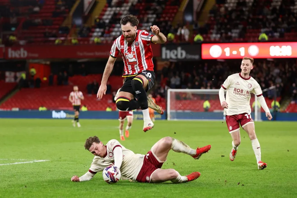 Ben Brereton Díaz jugando por Sheffield. (Photo by George Wood/Getty Images)