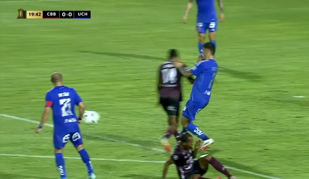 Franco Calderón ante Berríos. (Captura ESPN).