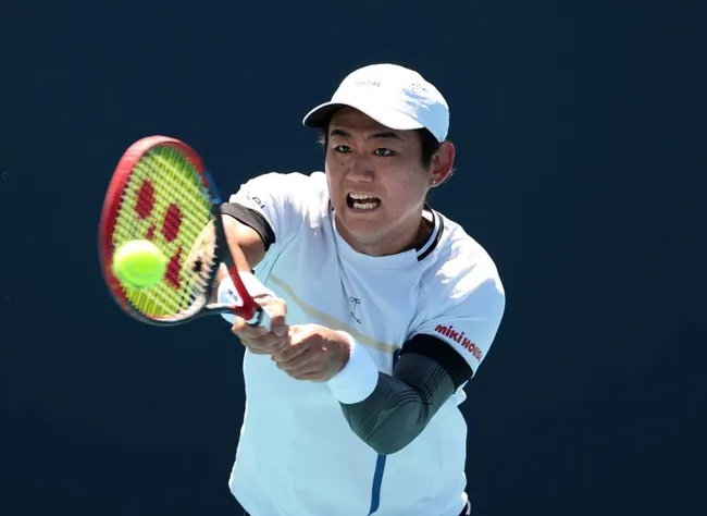 Yoshihito Nishioka en el Miami Open (Getty Images).