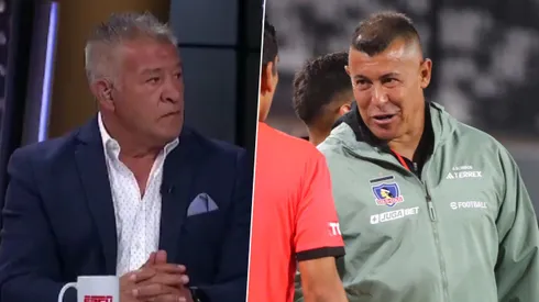 Claudio Borghi le explica a Jorge Almirón el cambio que tenía que hacer, y cuándo, para sostener el resultado con Racing.