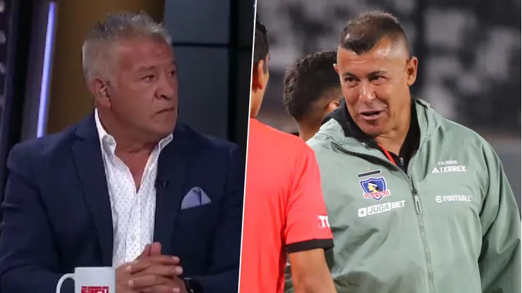 Claudio Borghi le explica a Jorge Almirón el cambio que tenía que hacer, y cuándo, para sostener el resultado con Racing.