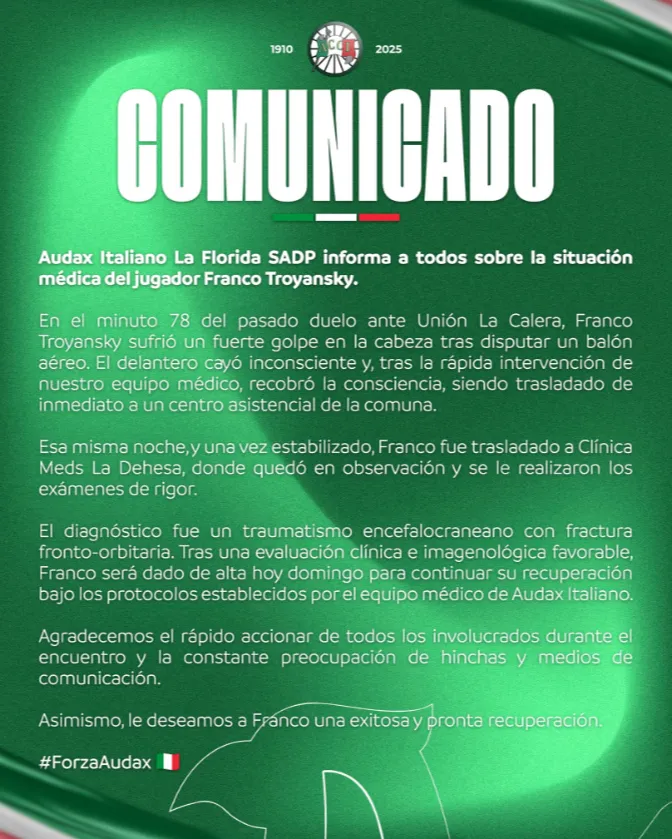 Captura Audax Italiano.