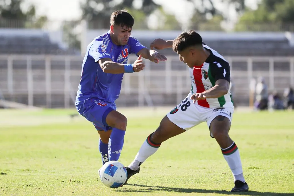Palestino luchó hasta el final para no hacerle la tarea fácil a la U. Foto: Felipe Zanca/Photosport