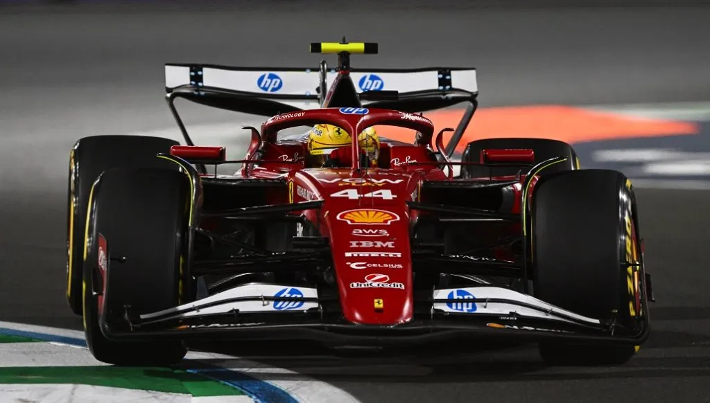 Lewis Hamilton de Ferrari durante el GP de Arabia Saudita (Getty Images).