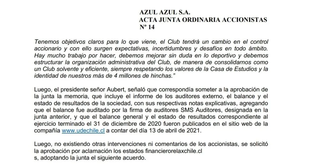 En el tercer párrafo del acta del 2021 está el nombre de la página de encuentros sexuales
