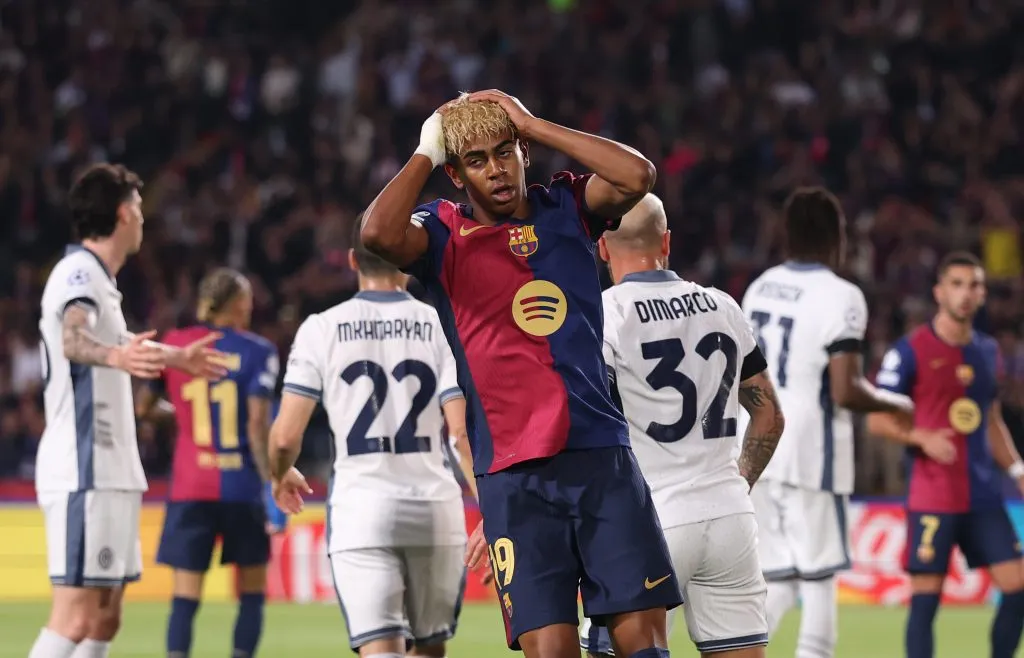 Lamine Yamal fue clave para revivir al Barcelona ante el Inter de Milán y así seguir con vida en la Champions League. Foto: Getty Images.