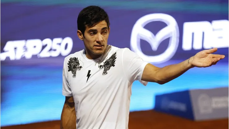 Cristian Garin en el ATP 250 de Santiago.