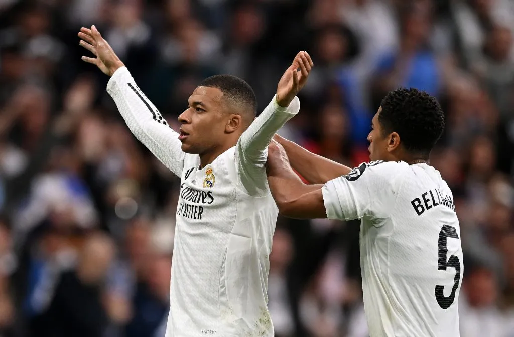 Kylian Mbappe fue la figura del Real Madrid previo a visitar al Barcelona en la Liga de España. Foto: Denis Doyle/Getty Images.