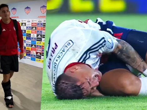 El terrible planchazo que dejó a Paiva con una bota ortopédica