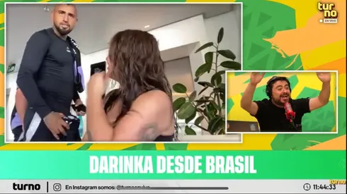 Arturo Vidal apareció cuando estaban en pleno despacho.