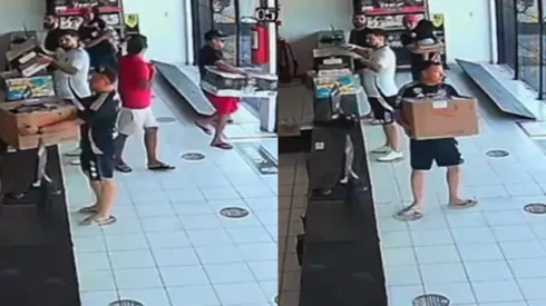 El sujeto que robó los fuegos artificiales fue detenido minutos más tarde