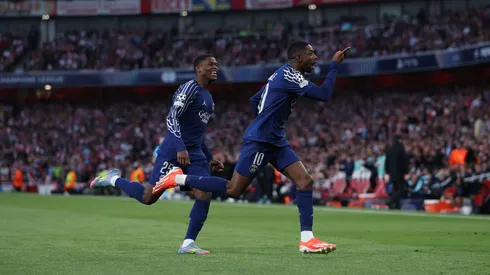 Ousmane Dembélé anotó el gol de Paris Saint-Germain en la semifinal de ida contra Arsenal.