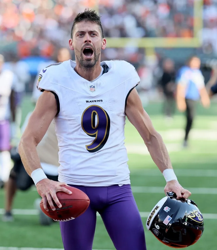 Justin Tucker de los Baltimore Ravens en octubre de 2024 (Getty Images).