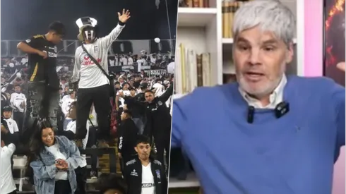 Guarello se lanzó con todo contra los hinchas albos.