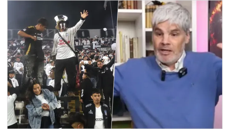 Guarello se lanzó con todo contra los hinchas albos.