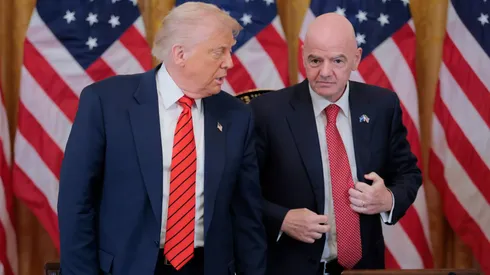 El presidente de Estados Unidos, Donald Trump, junto al presidente de la FIFA, Gianni Infantino.