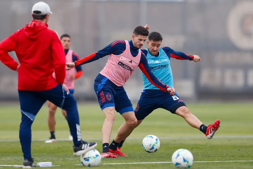 Los no citados, que serán titulares ante Carabobo, entrenan en el CDA. Foto: U de Chile.