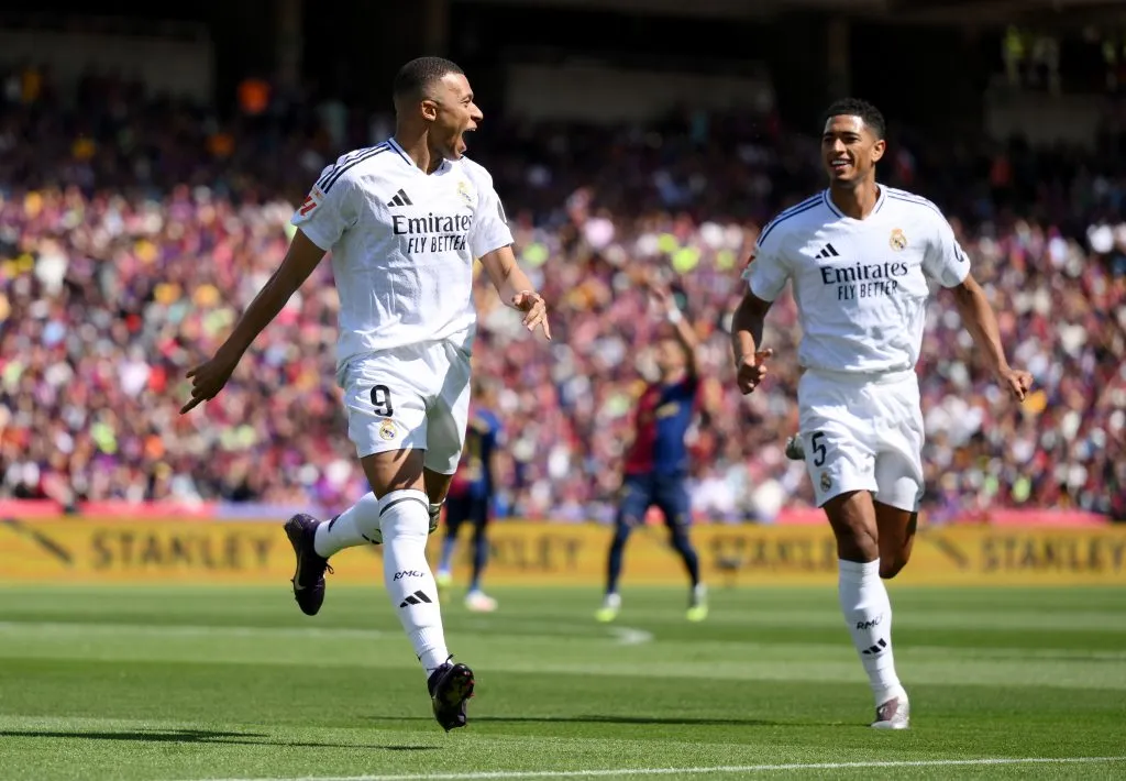 Kylian Mbappé logró superar a Iván Zamorano y su récord goleador en su primer año en Real Madrid. Foto: Getty Images.
