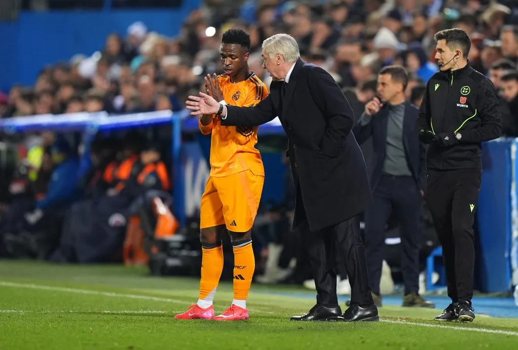 Ancelotti y Vinicius Jr volverán a reencontrarse en la selección de Brasil. (Foto: Angel Martinez/Getty Images)