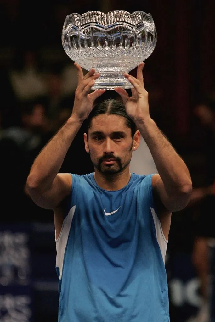 Marcelo Ríos tras ganar la semifinal contra Paul Haarhuis en el BlackRock Masters 2006 (Getty Images)