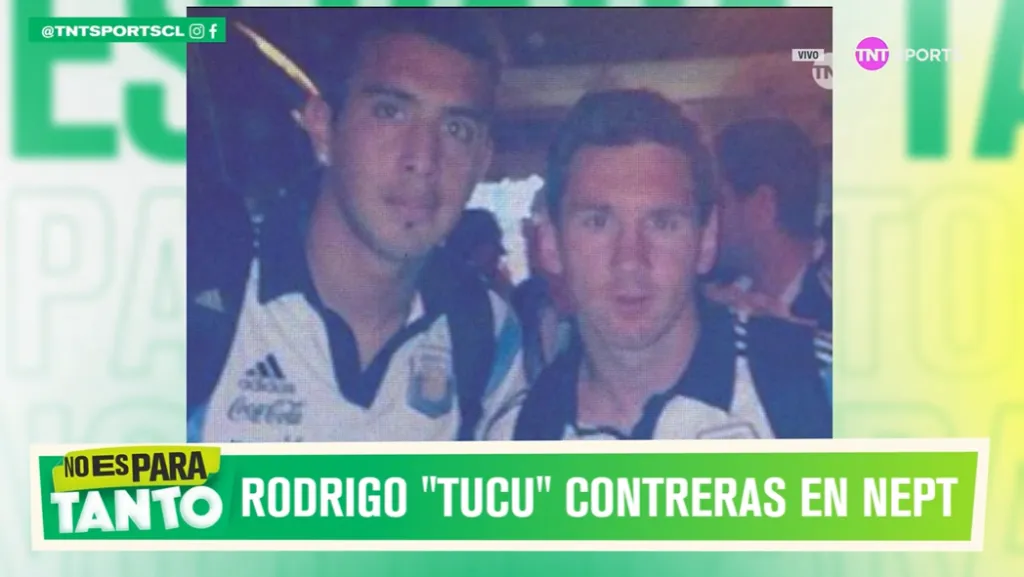 La foto de Rodrigo Contreras con Messi en el Mundial 2014.
